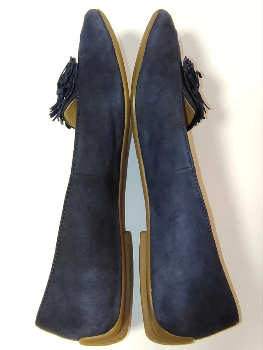 Talbots Women's Francesca Flower Suede Driving Moccasins Slip-On Flats Navy 5.5